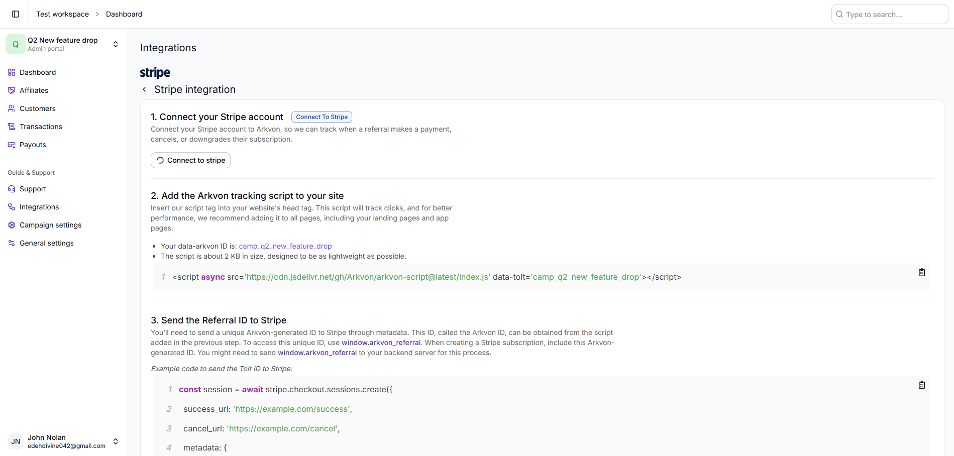 Stripe Integration